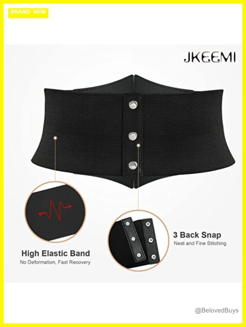 Women Corset Belt Faux Leather Elastic Waist Cincher Halloween Costume Accessory